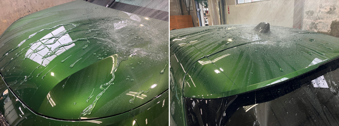 プジョー　308　ボディコーティングメンテナンスのようす