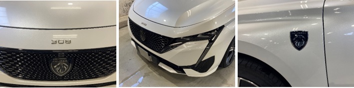 プジョー　New ３０８ ボディコーティング のようす