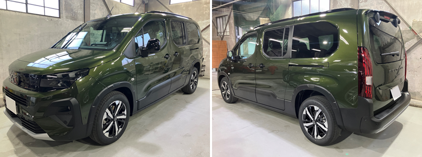 プジョー 　リフターロング　 ボディコーティング のようす