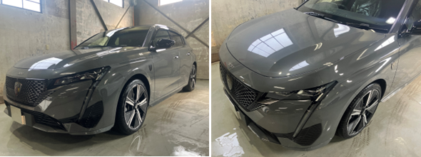 プジョー 　３０８　 ボディコーティング のようす